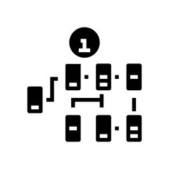 information architecture ux ui design glyph icon vector. information architecture ux ui design sign. isolated symbol illustration