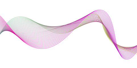 Wall Mural - abstract green,pink,purpule color gradient spectrum lines Undulate wave swirl swoosh. Blue teal twisted lines,Vector illustration. Banner, poster waves design.