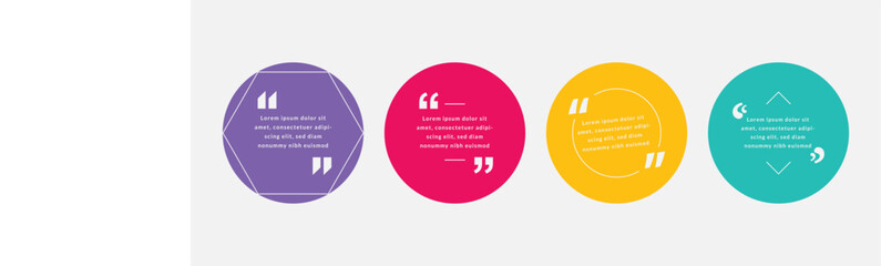 Colorful chat bubble style quote mark template design vector illustration