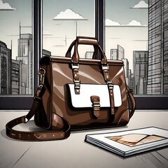 A Designer Handbag with Accents in a Modern Setting, ai