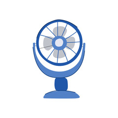 Wall Mural - stroke desk fan cartoon vector illustration