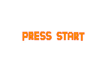 Leinwandbilder - PRESS START INSERT .pixel art .8 bit game. retro game.