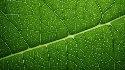 Poster - Horizontal background, Texture, Structure Of A Green Leaf. Close-up, Macro photography.
