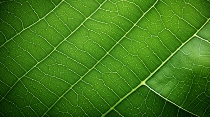Poster - Horizontal background, Texture, Structure Of A Green Leaf. Close-up, Macro photography.