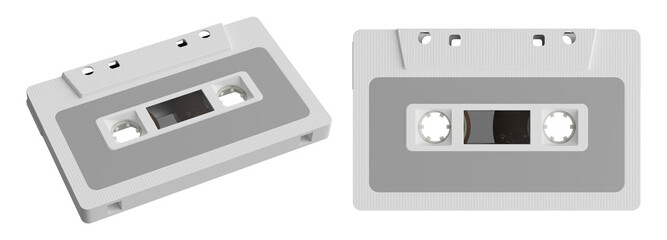 Poster - retro old cassette tape mockup. 3d rendering