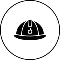 Poster - Firefighter Helmet Icon