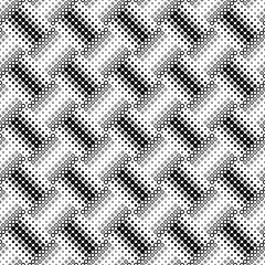 Poster - Seamless geometrical black white circle pattern background - abstract vector illustration from dots and circles