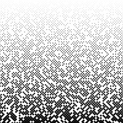 Poster - Black and white repeating diagonal square pattern background - abstract vector graphic design from squares