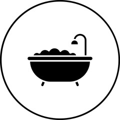 Canvas Print - Bathtub Icon