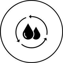 Sticker - Reuse Water Icon