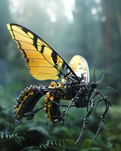 A Futuristic Tiger Swallowtail Butterfly Robot