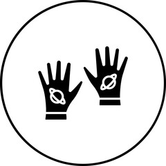 Wall Mural - Space Gloves Icon