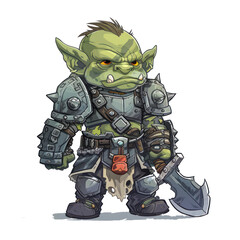 Wall Mural - Ferocious Orc Beast Character Design for T-Shirt