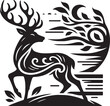 © PixSham - Deer silhouette vector illustration