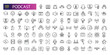 © Rubbble - Podcast set of web icons in line style. Learning icons for web and mobile app. E-learning, video tutorial, knowledge, study, school, university, webinar.