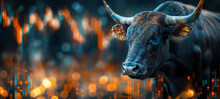Bull Market. Asian Financial Market Concept