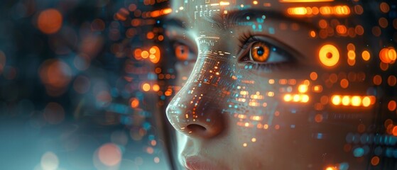 Poster - concept of ai (artificial intelligence). deep learning. gui (graphical user interface).