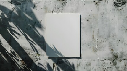 Blank poster with concrete setup.