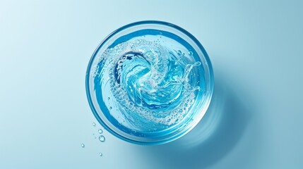 Wall Mural - a top view photo of a editorial shot of a soapy water, pure, clean, beautiful studio lighting, scandinavian