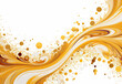 Yellow and White Background With Bubbles