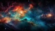 Spectacular image of a colorful nebula with vibrant contrasting regions and stunning hues