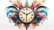 A decorative wall clock blending functionality 