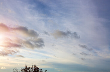 Wall Mural - Colorful sky background on sunset.