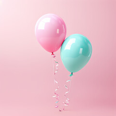 Sticker - colorful balloons background