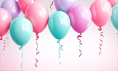 Sticker - colorful balloons background