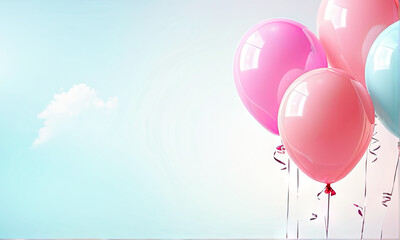 Sticker - colorful balloons background