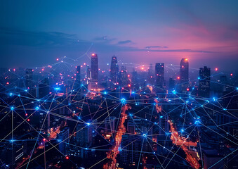 Aufkleber - Next-Gen Connectivity: Exploring the Interplay of 5G, Cloud Computing, and Global Connectivity for Smart Cities