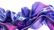 gradient blue purple wave element on transparent background