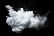 Abstract white smoke or powder in motion. Smoke, Cloud of cold fog in black background. Light, white, fog, cloud, black background