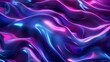 Abstract blue and purple liquid wavy shapes futuristic grainy background. Glowing retro waves grunge