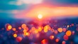 Sunset City Lights Bokeh Background, To add a sense of tranquility and natural beauty to technology and city life