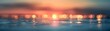 Vibrant Sunset with Bokeh Lights Reflection on Water Surface, To evoke feelings of warmth, happiness, and tranquility through a beautiful and