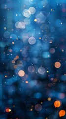 Wall Mural - a blue background with many small circles of different sizes. the circles are scattered throughout t