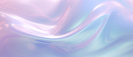 Wall Mural - Irisdescent background, fluid wave texture background.