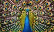 Majestic Peacock with Radiant Feather Display in Full Glory - Generative AI