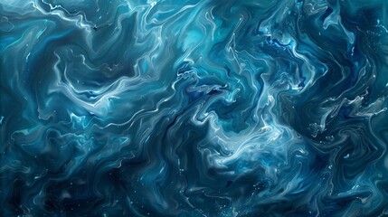 Wall Mural - A blue ocean with a wave pattern