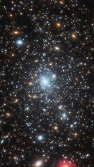 Wall Mural - Vertical background space with stars and cosmic dust. Galaxy.