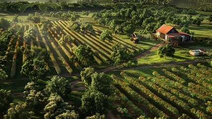 Poster - vineyard in region country