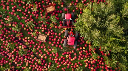 Poster - red and green grass