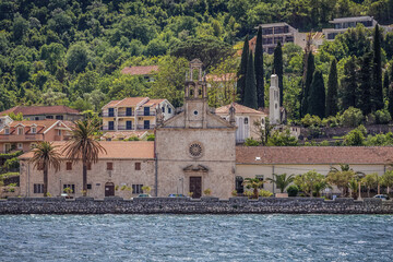 Wall Mural - Church in Prcanj, Kotor Bay on Adriatic Sea, Montenegro