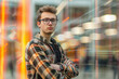 © Artem - Portrait of a student thinking about his future. Blurred background, long exposure, bokeh. Created with Generative AI technology.