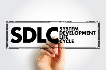 Aufkleber - sdlc system development life cycle - process for planning, creating, testing, and deploying an infor