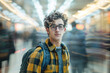 © Artem - Portrait of a student thinking about his future. Blurred background, long exposure, bokeh. Created with Generative AI technology.
