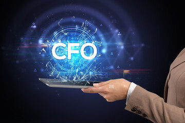 Poster - Close-up of a touchscreen with abbreviation.