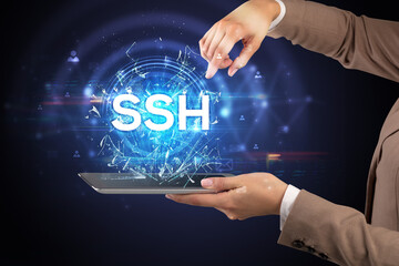 Poster - Close-up of a touchscreen with abbreviation.