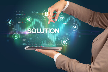 Poster - Close-up of a touchscreen with inscription